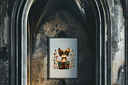 FOLK ART CAT CLIPART PACK, an Animal Illustration by Daring Digies (Thumbnail 8 of 8)