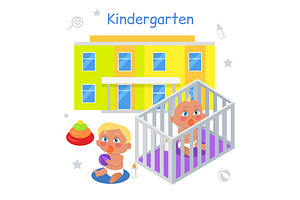 Kindergarten Illustration In Flat