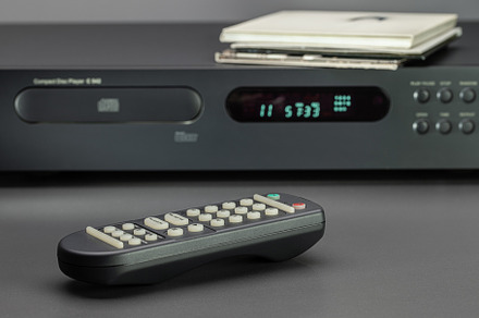 Music player with remote control.