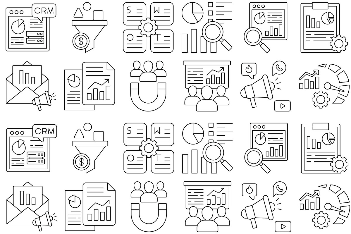 Business Management Vector Icons, an Outline Icon by Vector Portal (Photo 6 of 6)