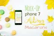 Mock-Up Phone 7 Autumn Macarons 9in1, an iPhone Mockup by EmilGuseinov (Thumbnail 1 of 9)