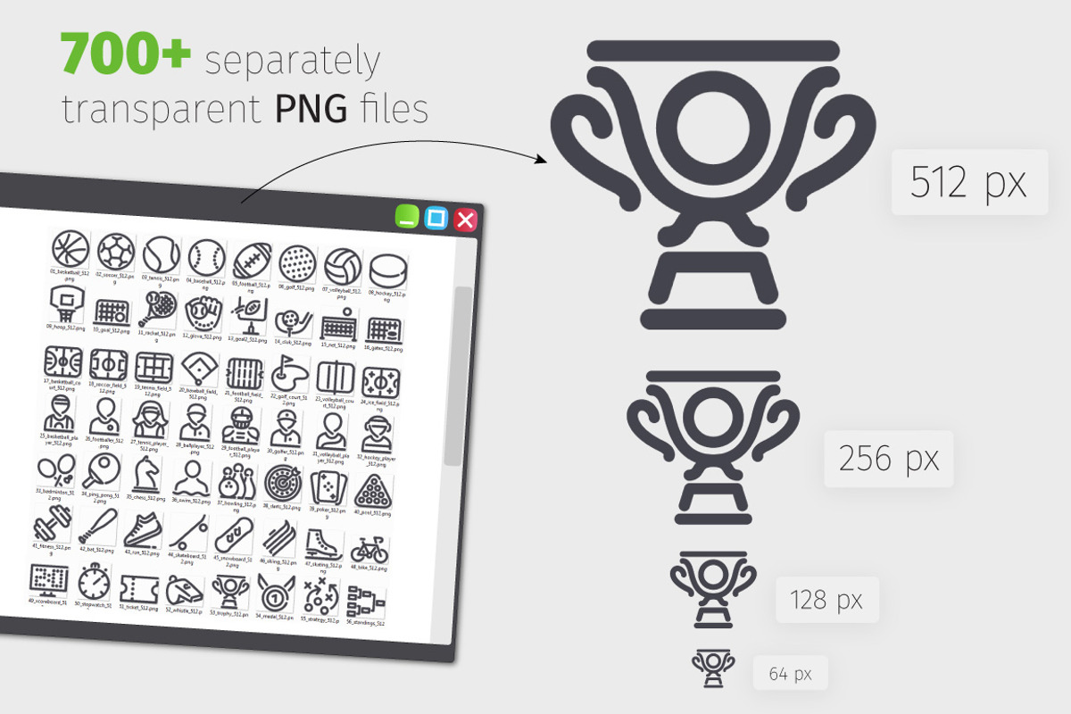 Sport 700+ Line Icons Bundle, an Outline Icon by Voysla's Shop (Photo 5 of 8)