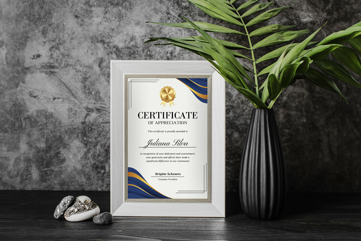 Modern Appreciation Certificate, a Templates & Theme by TemplateCastleStore (Photo 5 of 9)