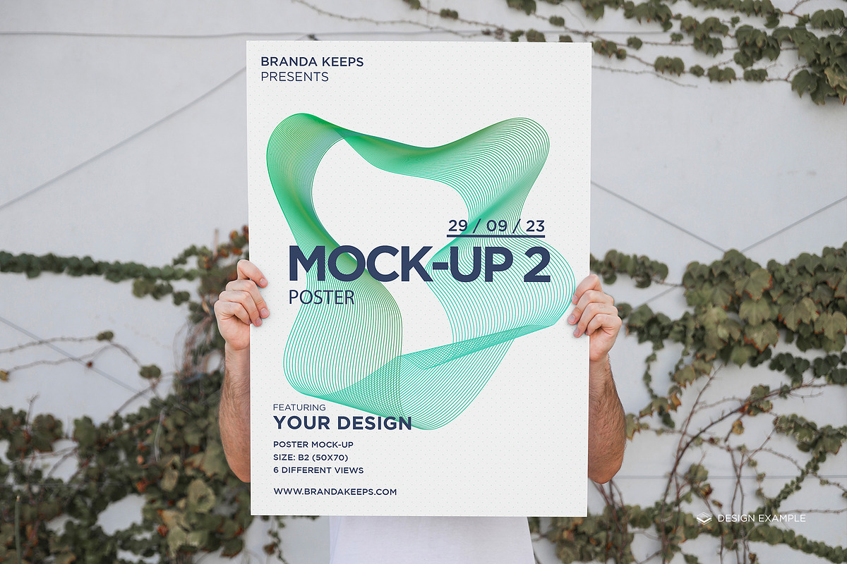 Man Holding Poster 2 Mock-up, a Print Template by Branda Keeps (Photo 7 of 16)