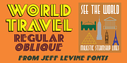 World Travel JNL, a Font by Jeff Levine Fonts (Thumbnail 1 of 5)