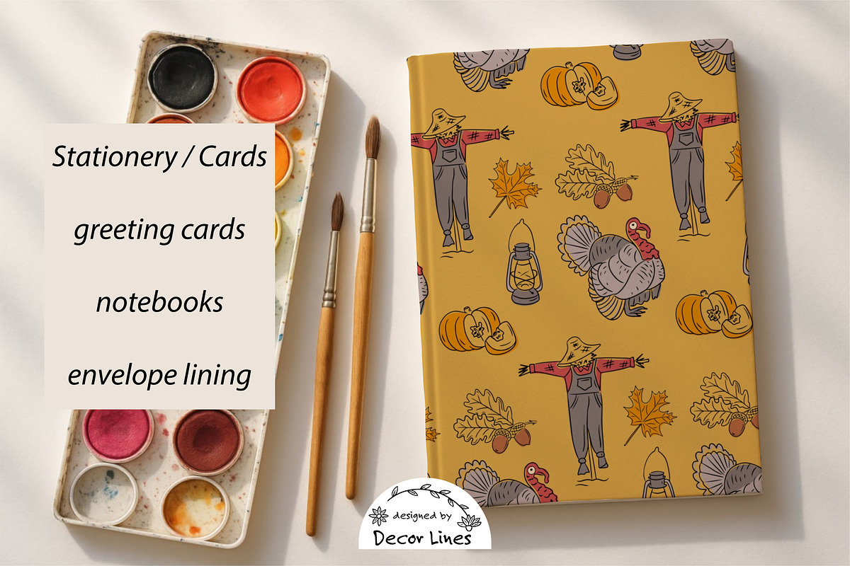 Thanksgiving Seamless Patterns, a Pattern Graphic by Decor Lines (Photo 9 of 10)