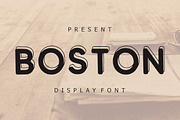 Boston - Display Vintage Font, a Sans Serif Font by Fourteen Letter (Thumbnail 1 of 7)