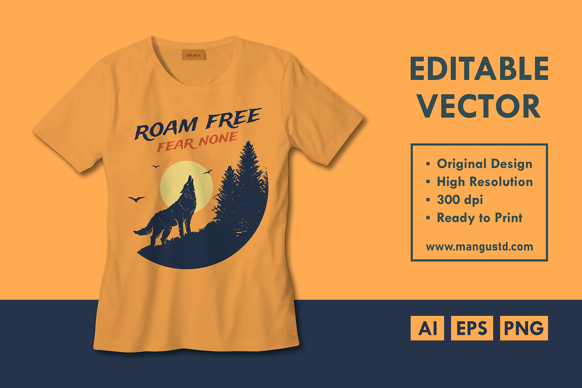 Roam Free Fear None, an Animal Illustration by Mangustudio (Photo 1 of 3)