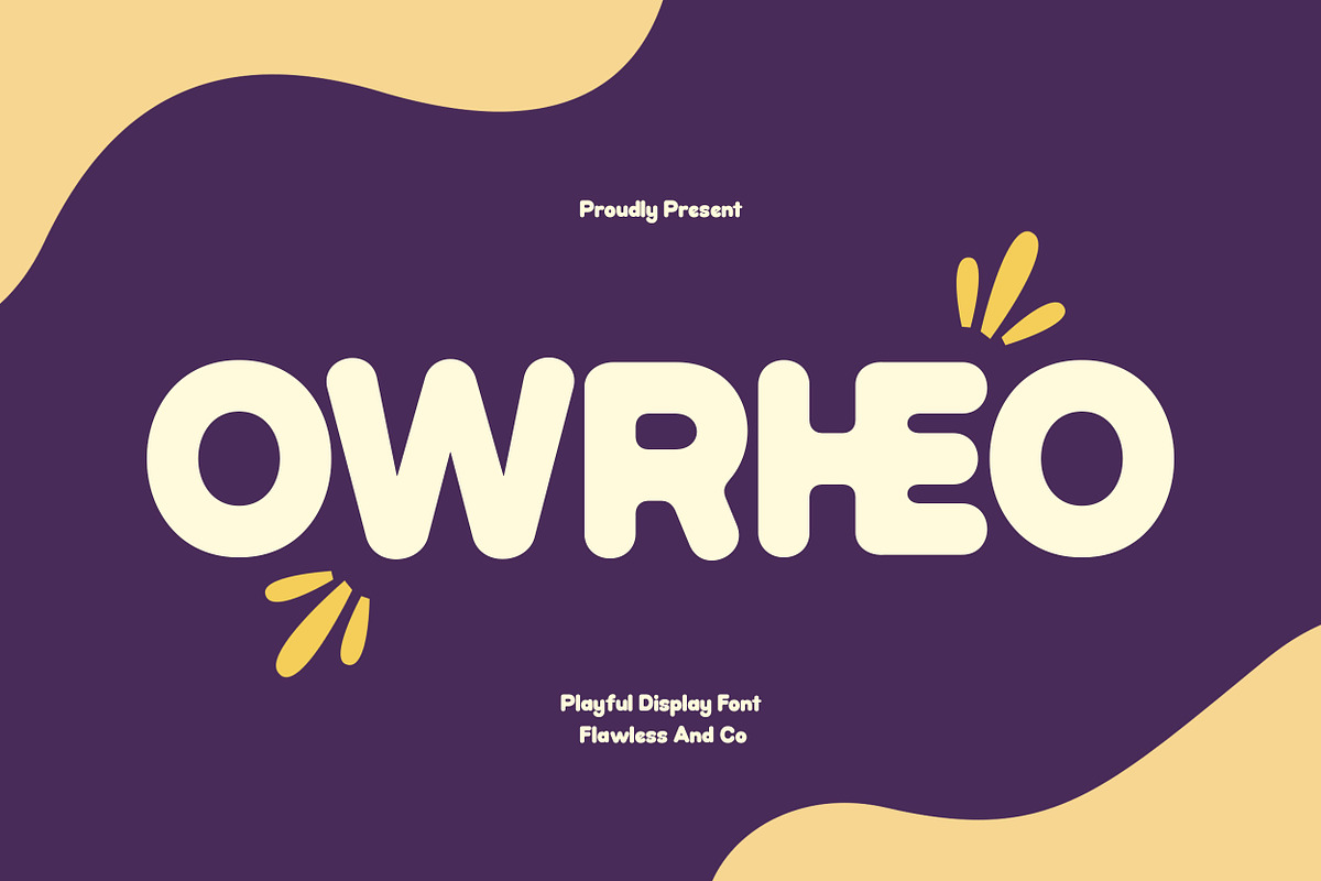 Owrheo - Playful Display Font, a Sans Serif Font by Flawless And Co (Photo 1 of 10)