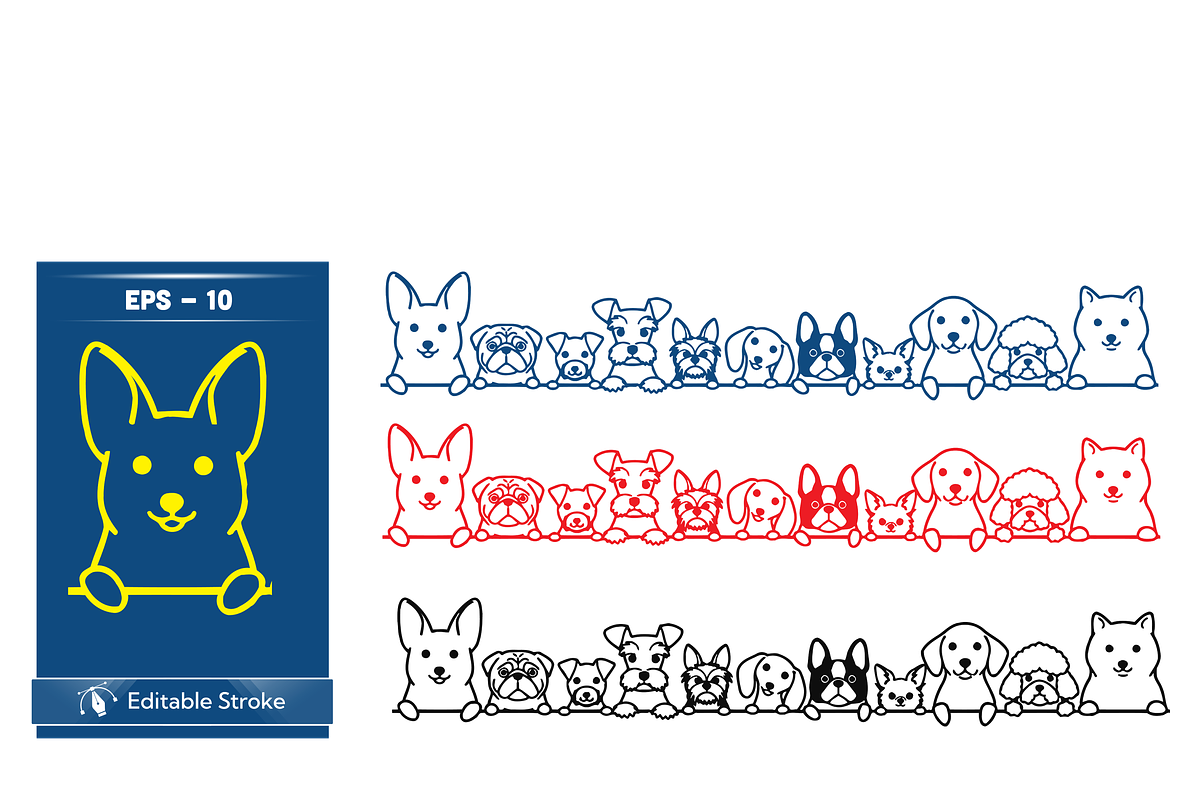 Adorable Pet Line Art Bundle, a Person Illustration by CarWrap design (Photo 3 of 3)