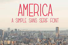America | A sans serif font