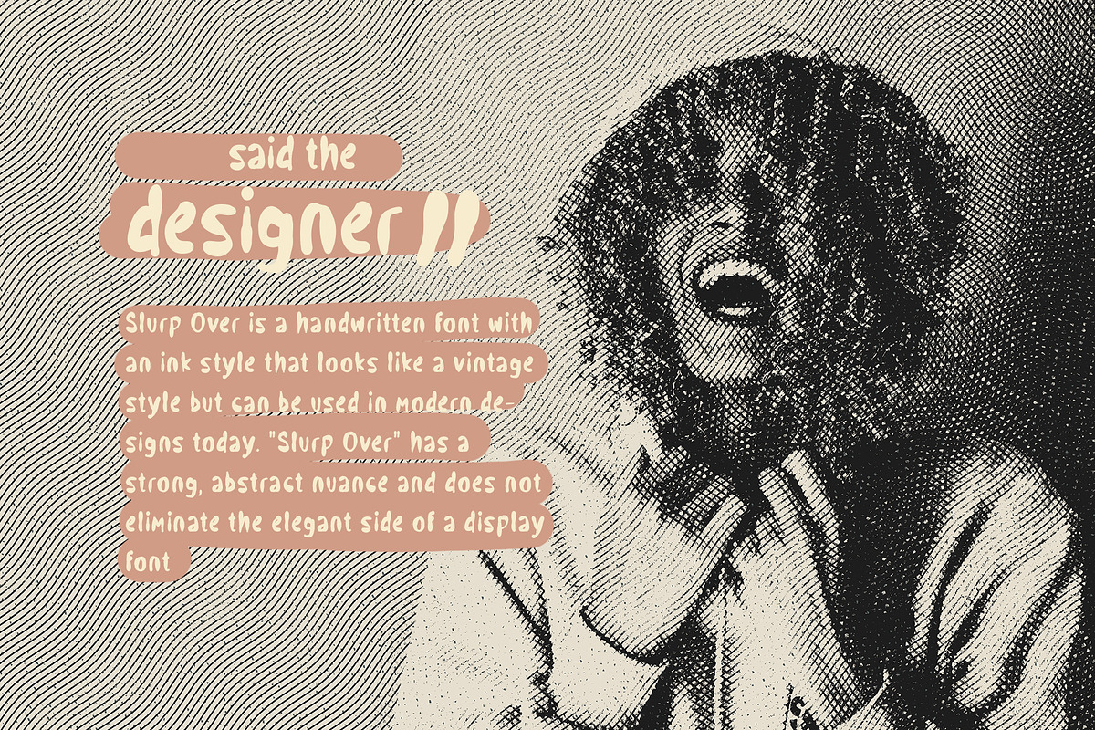 Slurp Over Ink Display Font, a Handwritten Font by Tera Asset Garage (Photo 5 of 7)