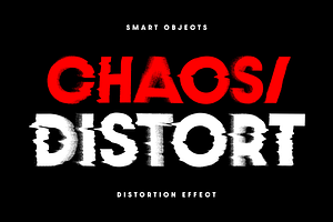 Distortion Text & Graphic Effect, a Mockup by Design Squad