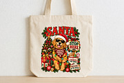 Santa Stop Here Golden Retriever PNG, a Seasonal Illustration by CraftArtStudio (Thumbnail 2 of 4)