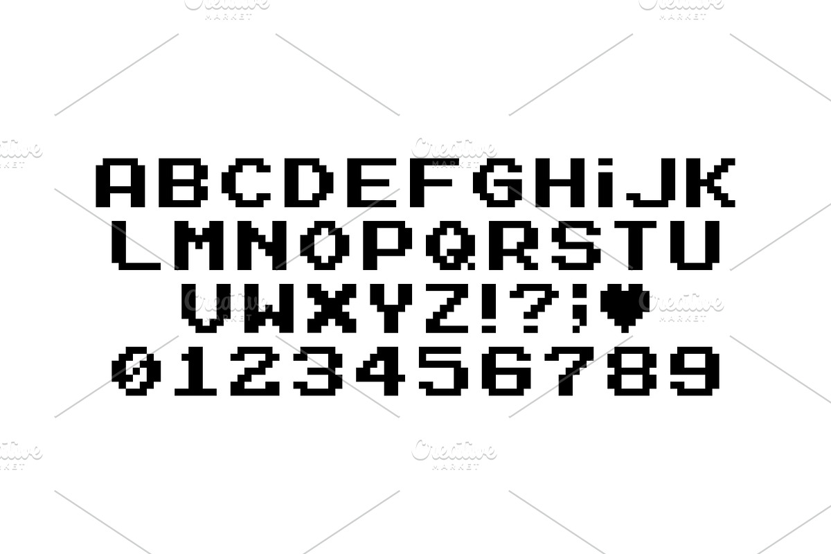 Pixel art, vector letters set., a Templates & Theme by Nomber_86 (Photo 4 of 5)