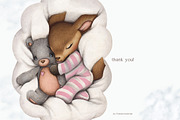 Watercolor Cute Set In The Sky, an Animal Illustration by ViktoriyaD (Thumbnail 12 of 12)