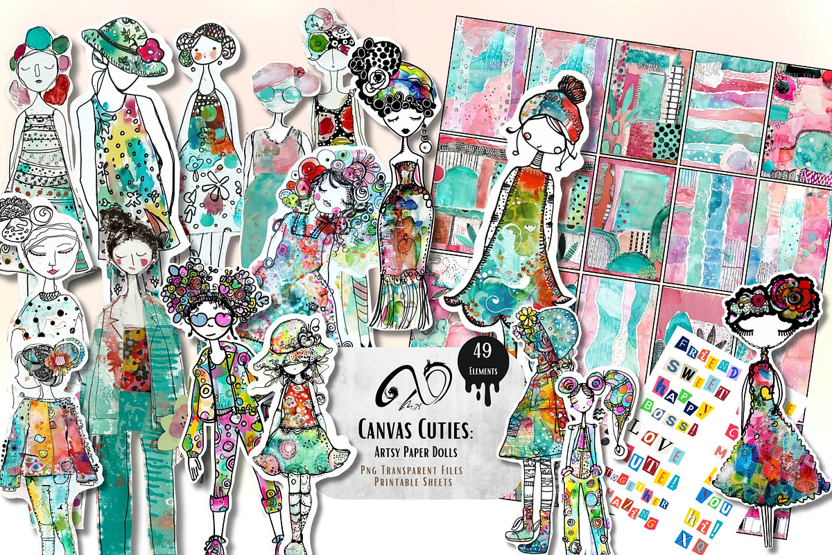 Canvas Cuties: Artsy Paper Dolls, a Person Illustration by NiiiNArt (Photo 1 of 7)