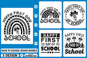 Back To School T-shirt Design Bundle