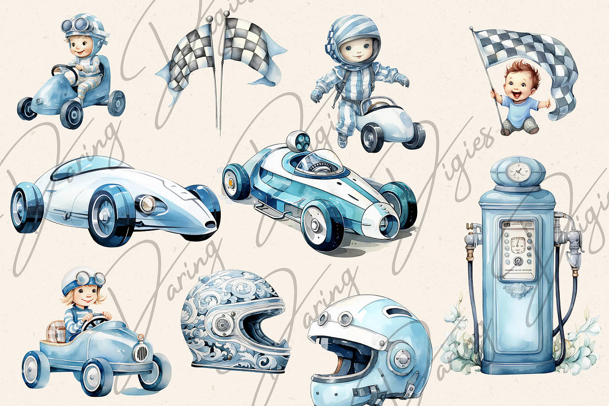 TURBO KID RACERS CLIPART BUNDLE, a Graphic by Daring Digies (Photo 3 of 5)
