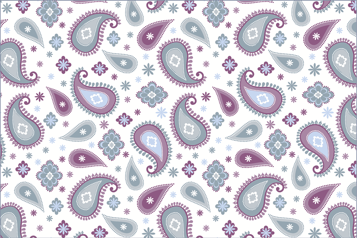 Seamless Paisley Patterns Vector, a Pattern Graphic by Studio Indigo (Photo 7 of 9)