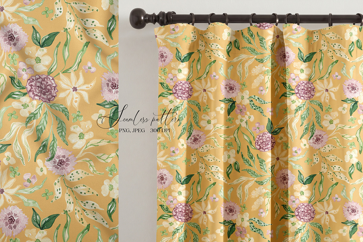 Spring Botanical Floral Pattern, a Pattern Graphic by SirenaArt (Photo 10 of 17)