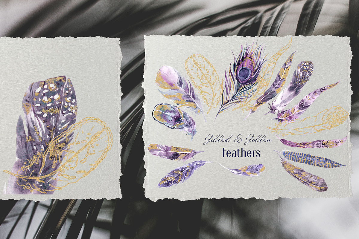 Nightfall Feathers Watercolor, an Illustration by Cat In Colour (Photo 3 of 8)