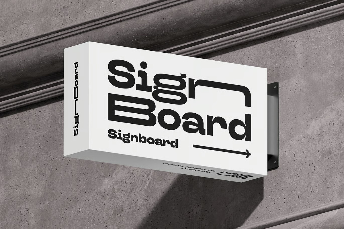 Signboard Horizontal Mock-up, an Advertising Mockup by zippypixelstudio (Photo 3 of 13)