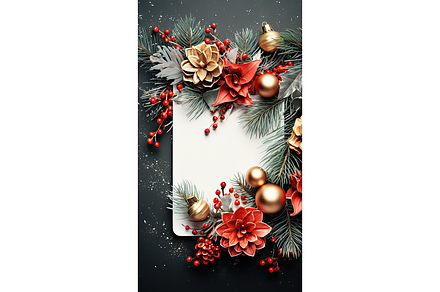 Christmas and New Year festive frame