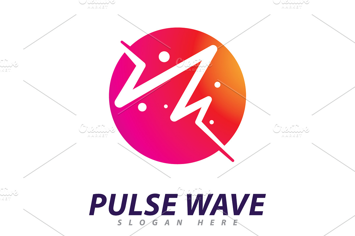 Pulse Wave logo Vector., a Branding & Logo Template by T.Vooka