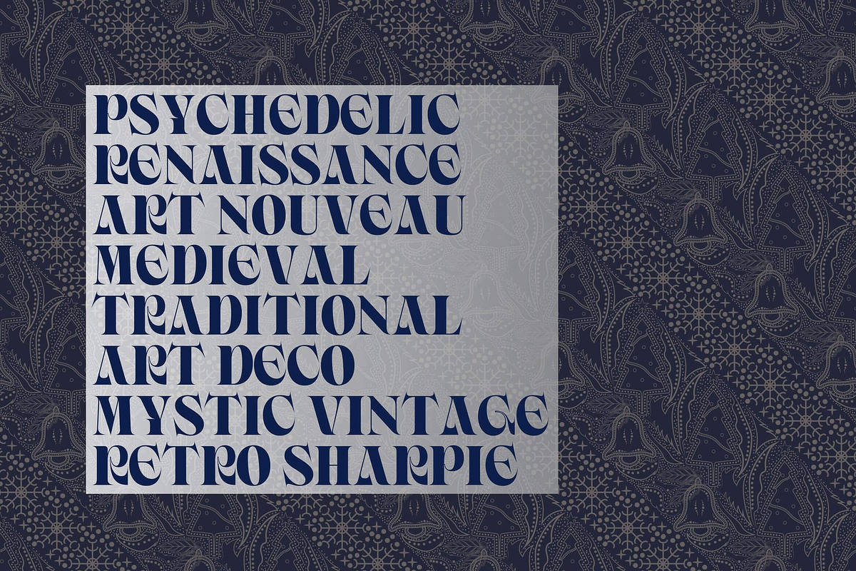 Ornable Experimental Typeface, a Serif Font by Casloop Studio (Photo 8 of 8)