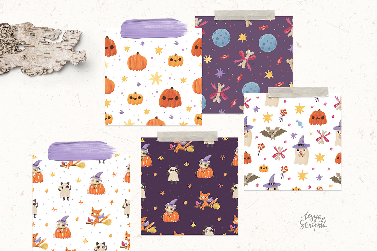 Cute Halloween clipart, an Animal Illustration by Lesya Skripak (Photo 7 of 8)