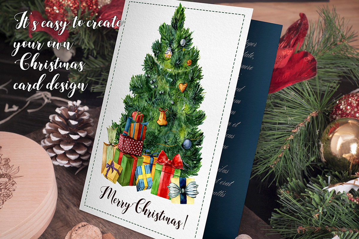 Delicate Christmas Watercolor bundle, a Seasonal Illustration by Yuliya Derbisheva (Photo 2 of 14)