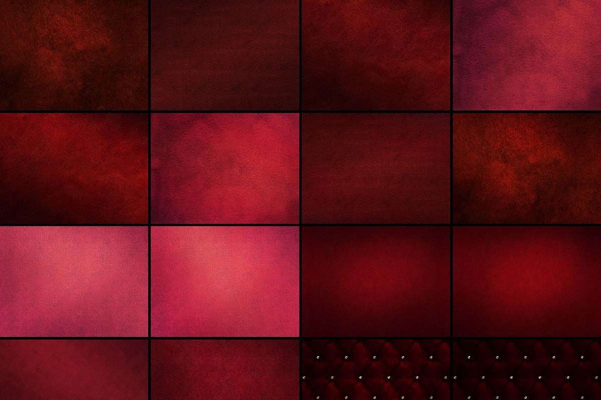 Scarlet Leather Digital Paper, a Texture Illustration by Kandace Lalo Designs (Photo 3 of 3)