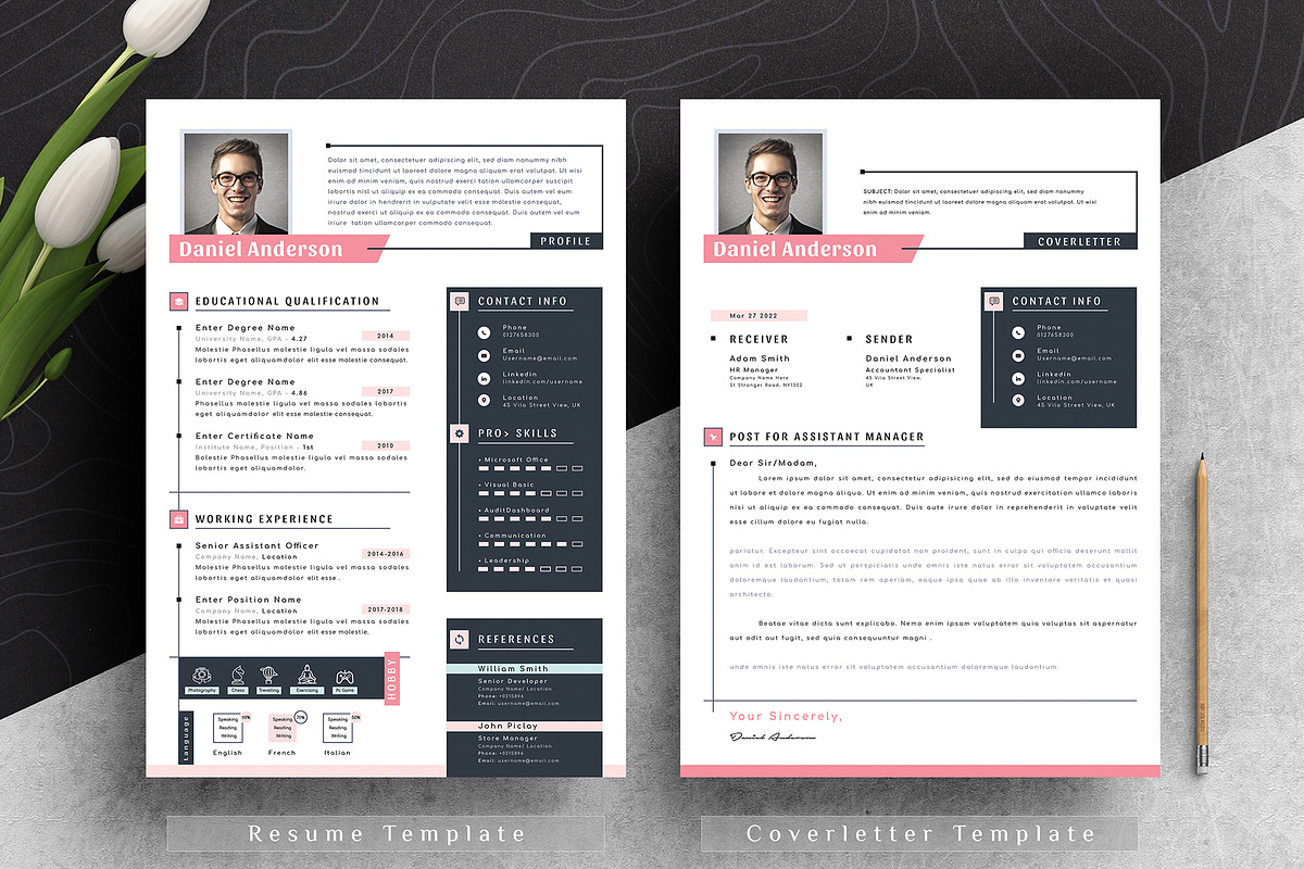 Resume Cv Template Word Apple Pages, a Resume Template by Tbunny (Photo 2 of 4)