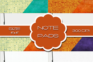 12 Notepads 4" x 4"