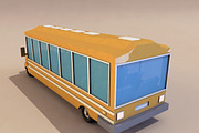 Cartoon School Bus low poly 3D model, a Cars & Vehicle 3D Model by Low Poly Lab (Thumbnail 4 of 5)