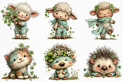 Cute St Patrick’s Animals Clipart, an Illustration by Craft Nest (Thumbnail 3 of 11)