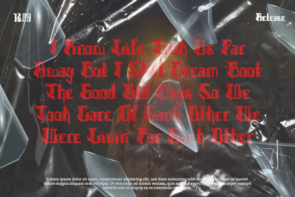 Backeys - Modern Blackletter Font, a Blackletter Font by Dhabee (Photo 15 of 17)