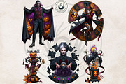 Halloween Nightmares Cliparts, a Seasonal Illustration by ThatsDesignArt (Thumbnail 9 of 15)
