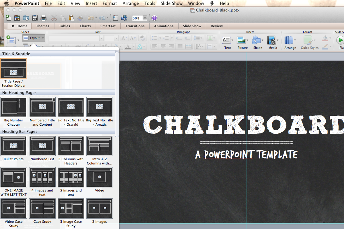 Chalkboard Minimal PPT Template, a Presentation Template by Blixa 6 Studios (Photo 6 of 8)