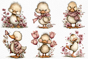 Cute Duck Spring Mood Clipart Png, an Illustration by Craft Nest (Thumbnail 4 of 11)