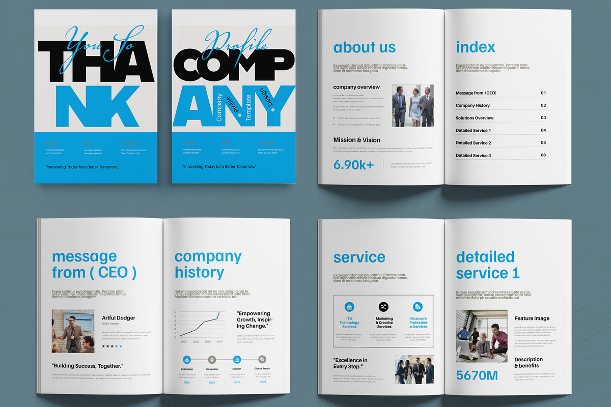 Company Profile Template, a Brochure Template by MightyDesign (Photo 2 of 6)