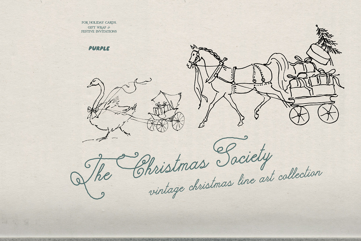 The Christmas Society: Line art, an Object Illustration by Purple (Photo 2 of 13)