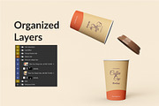 Coffee bag and coffee cup mockup, a Cups & Container Mockup by Runend (Thumbnail 2 of 22)