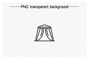 Camping Tent Icons Set, an Outline Icon by Designfour (Thumbnail 5 of 7)