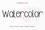 Watercolor, a Sans Serif Font by InermediaSTUDIO (Thumbnail 1 of 7)