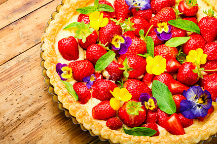 Open summer pie or cake with berries, a Food & Drink Photo by MLunov MLunov