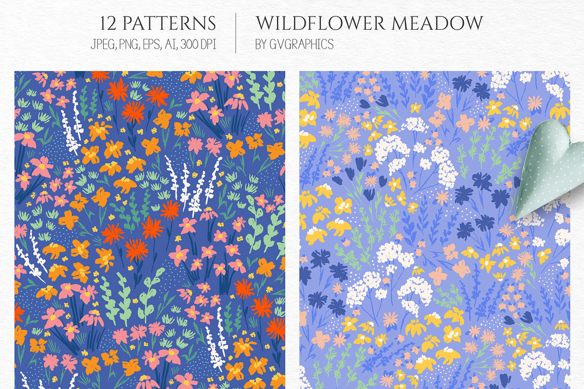 Wildflower Meadow Set, a Pattern Graphic by GVGraphics (Photo 4 of 15)