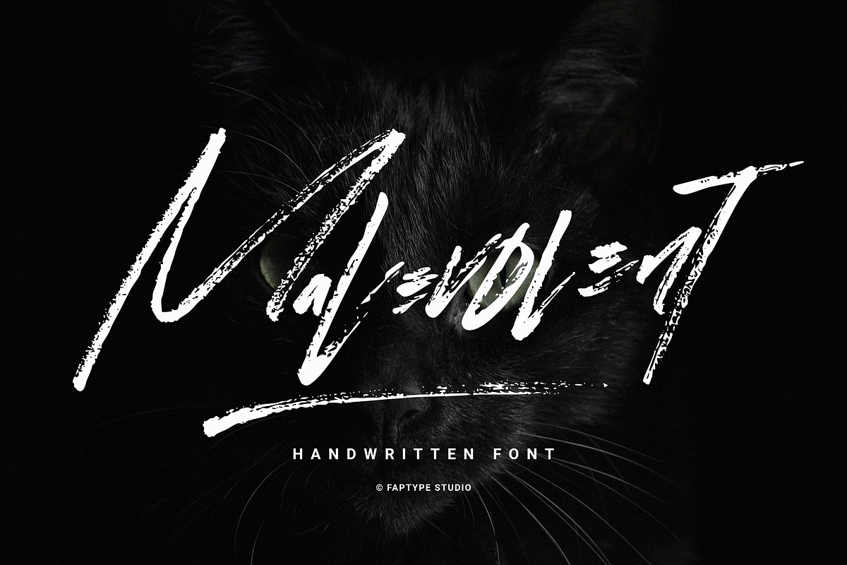 Malevolent Brush | Handwritten Brush, a Handwritten Font by Ardana Creative (Photo 1 of 14)