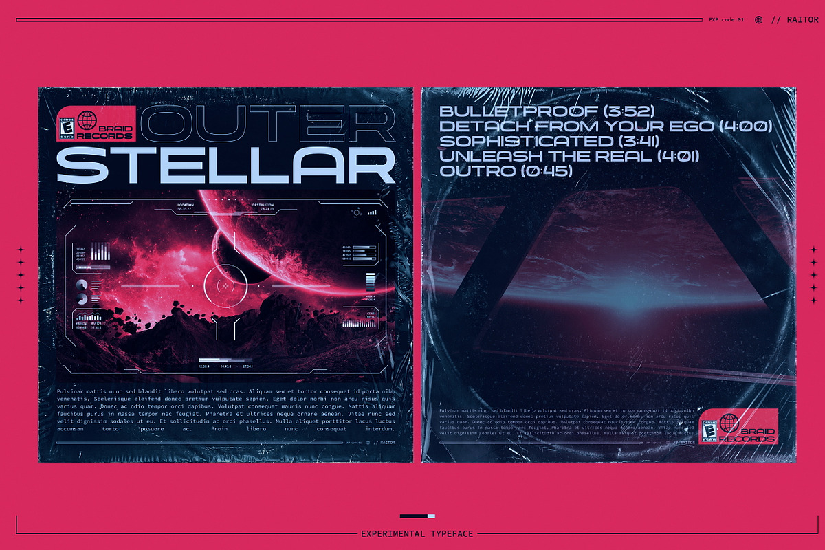 Raitor - Futuristic Display Fonts, a Sans Serif Font by Ian Irwanwismoyo (Photo 3 of 14)